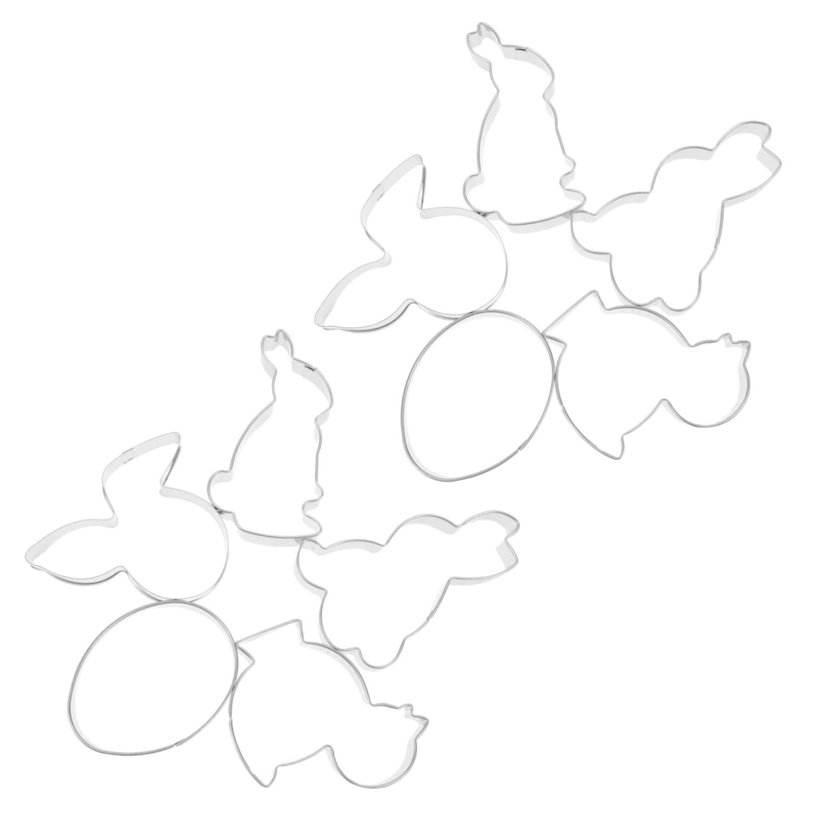 Abaodam 20piezas Cortadores De Galletas De Conejo y Para Pascua Moldes De Inoxidable Para Decoraciones De Fiesta De Pascua y Postres