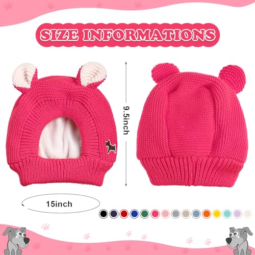 Quiet Ears for Dogs, Dog Ear Muffs Noise Protection Knitted Dog Hats Pet Ears Warm Dog Ear Cover Winter Hat Dog Snood Head Wrap Bunny Costume for Medium to Large Dogs Cats Pets (Rose Red) Quiet Ears for Dogs, Dog Ear Muffs Noise Protection Knitted Dog Hats Pet Ears Warm Dog Ear Cover Winter Hat Dog Snood Head Wrap Bunny Costume for Medium to Large Dogs Cats Pets (Rose Red)