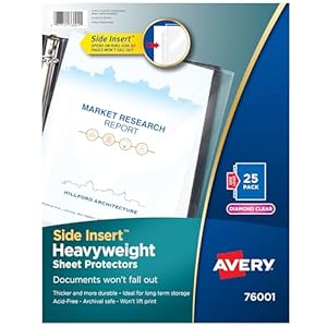 Avery 76001 Heavyweight Klarsichtfolien (25 Stück)