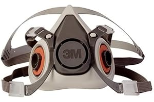 3M Half Mask Small: Safety 142-6100 6000 Series Reusable Half Face Mask Respirator