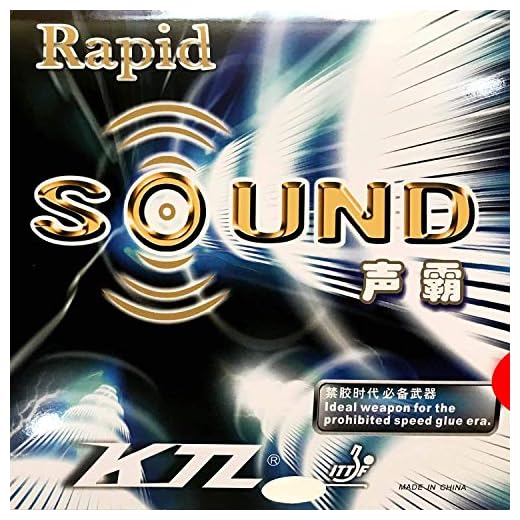 KTL LKT Rapid SOUND (Rapid-SOUND) Pips-in Table Tennis (Ping Pong) Rubber with Sponge (red, 2.2mm)