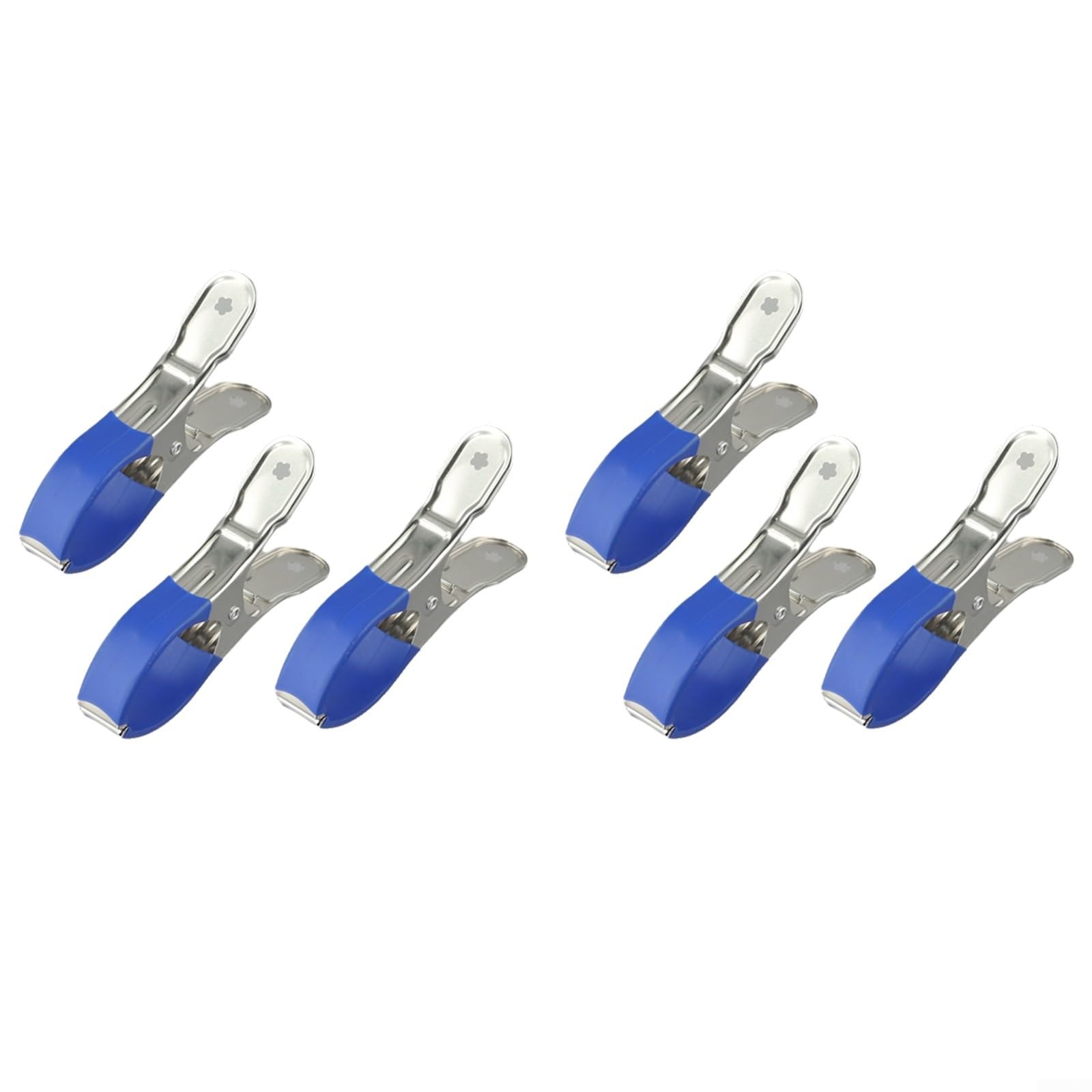 Stainless Steel Pool Cover Clips Extra Strong Grip Pegs for Swimming Pool Covers Anti Scratch 30pcs(6pcs blue)