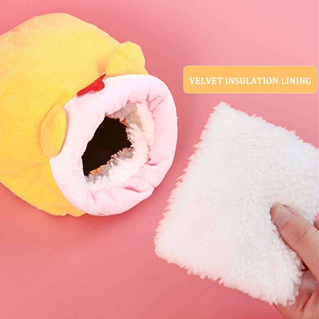 Lettino Morbido Per Criceti - Cuccia Antiscivolo In Velluto, Rimovibile E Lavabile, Colore Giallo - Foto 7