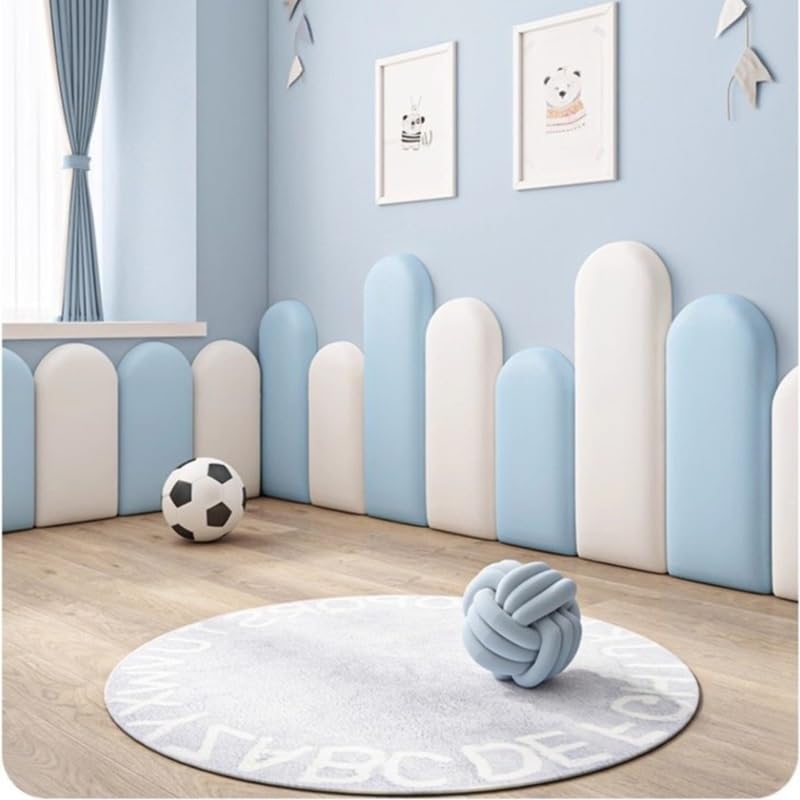Paneles de pared 3D acolchados con tapicería premium anticolisión de 40x20cm 7