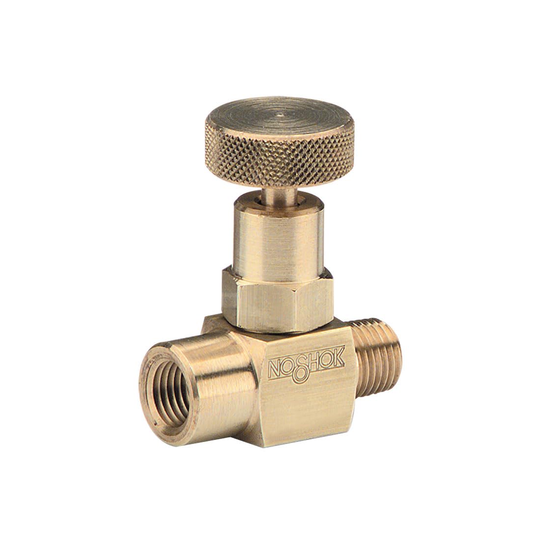 Mini Valve, Hard Seat, 1/4 NPT Male - 1/4 NPT Male, Brass, 0.172