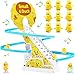 Produktbild Tdbest Elektrische Musik Ente Treppensteigen Spielzeug, Rennwagen Bahn Spielzeug Kinder Achterbahn Spielzeug Set Kinder Lernspielzeug Mit Fashing LED-Leuchten