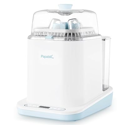 Papablic Baby Bottle Washer Sterilizer and Dryer, 4-in-1 Bottle Washer Sanitizer for Bottles, Pump Parts, Baby Essentials - Quick & Clean with 60 Detergent Tablets