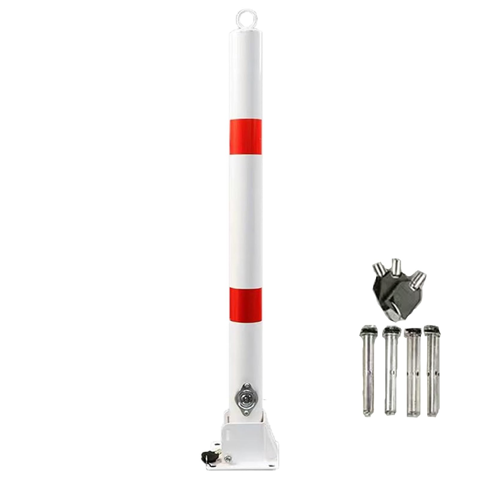 DUANHOZ Steel Folding Safety Bollard - Reflective Traffic Delineator for Parking and Driveway Safety