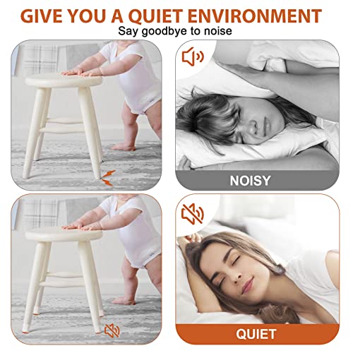 Image of 24 Pcs Chair Leg Floor Protectors, High Transparency Chair Leg Covers, Protect The Floor to Reduce Noise, Easy to Move(24 Pcs Medium)