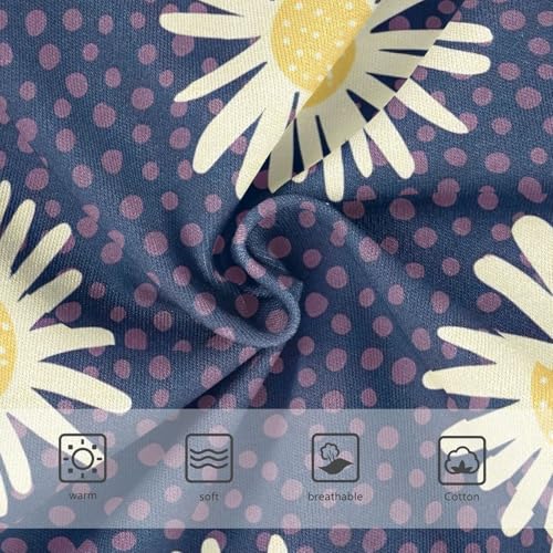 Print Toddler Underwear Custom 2t Cotton Girl Panties Cute Small Daisies Navy Blue Kids Briefs Undies3