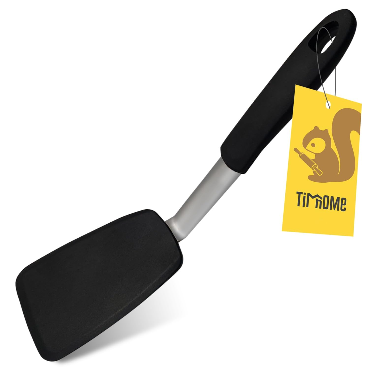 Silicone Spatula Turner, Non Stick Spatula For Cooking, Omelette Spatula, & Egg Flipper Spatula, Pancake Turner Silicone Heat Resistant, Spatulas For Nonstick Cookware, Black Spatulas For Kitchen Use