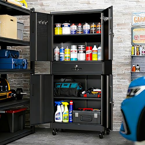 Image of Metal Storage Cabinet for Garage, Tool Cabinet, Utility Cabinet