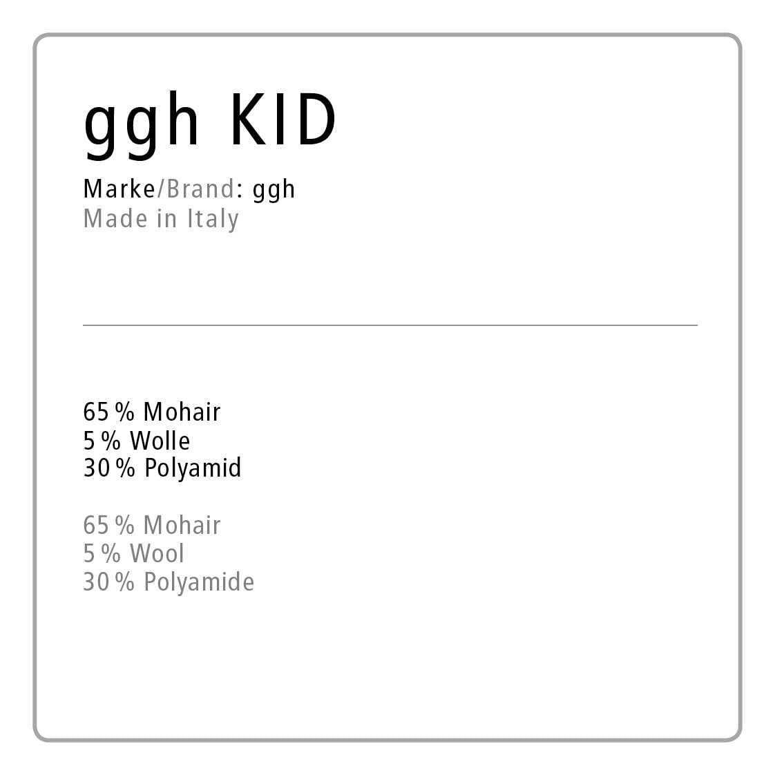 ggh Kid Box - 6 motków wełny do robienia na drutach z Kid Mohair - 124 - kaczy niebieski