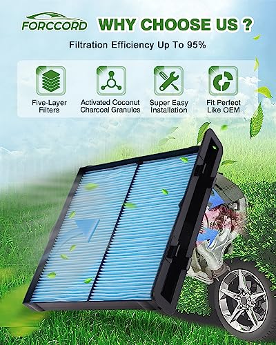 Image of Cabin Air Filter and Engine Air Filter Fit for Subaru Forester 2.5L 2019-2024 Activated Carbon Cabin Filter Replacement 72880-FL000 16546AA16A Accessories