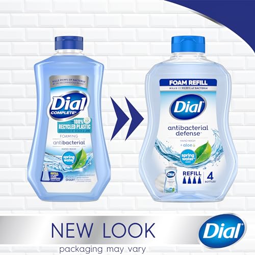 Image of Dial Antibacterial Foaming Hand Wash Refill, Spring Water, 30 Ounce (Pack of 2)