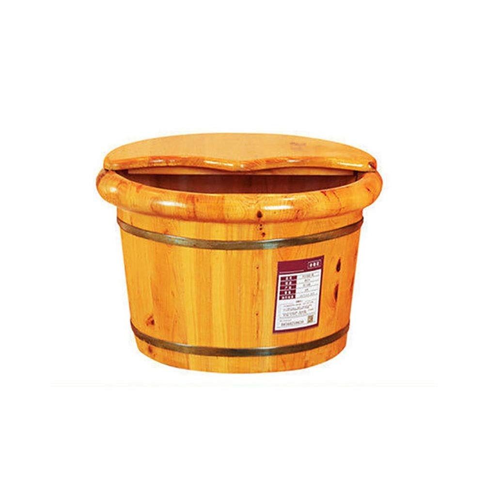 Spa per piedi in botte in legno pedicure Relax pedicure, spa piedi e gambe per adulti, massaggio ai piedi spa per casa, secchio di legno per sauna, vasca idromassaggio pediluvio grande (taglia: A)