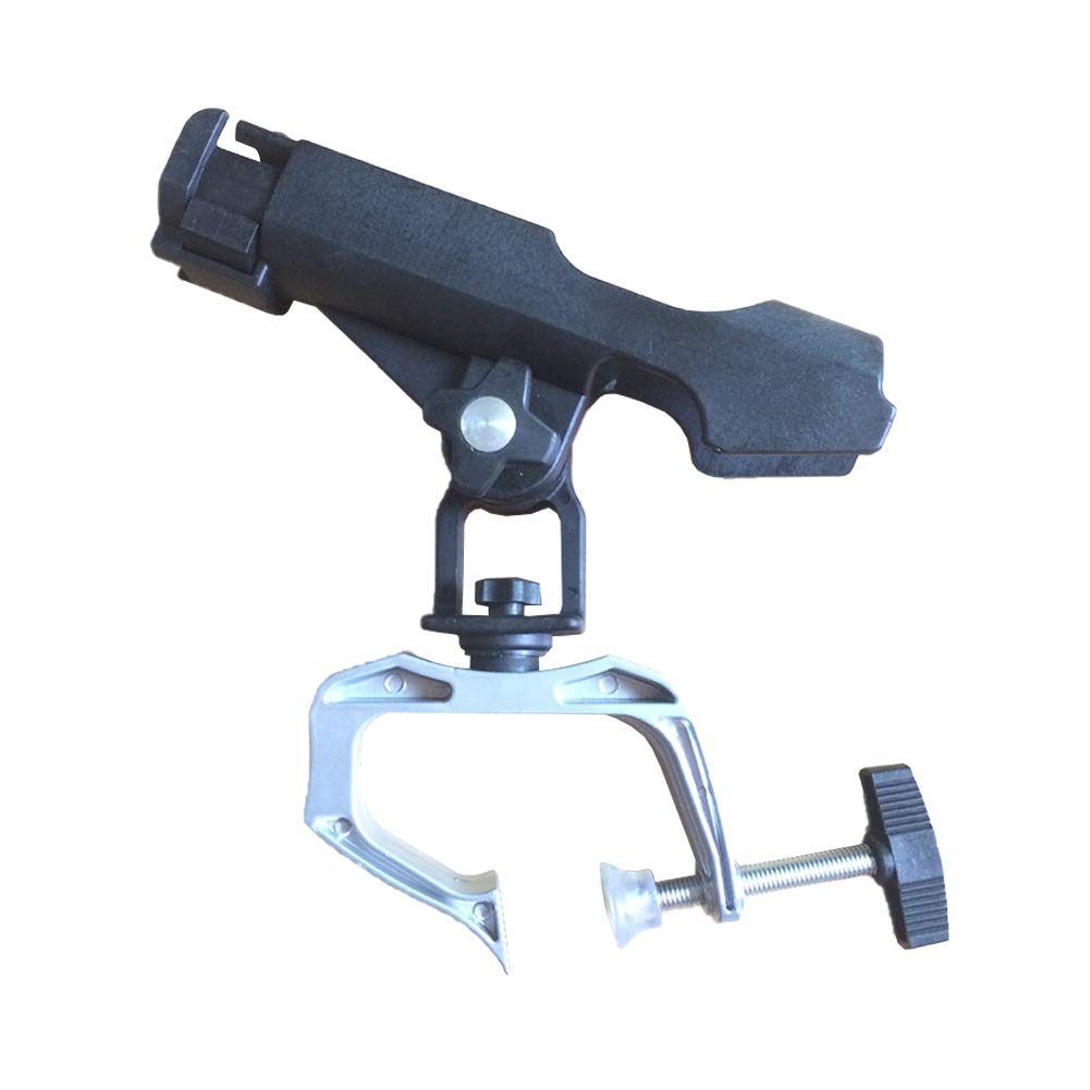 AKT Supports de Canne à Pêche Kayak Réglable Amovible à 360 ° Pince sur Support de Bateau