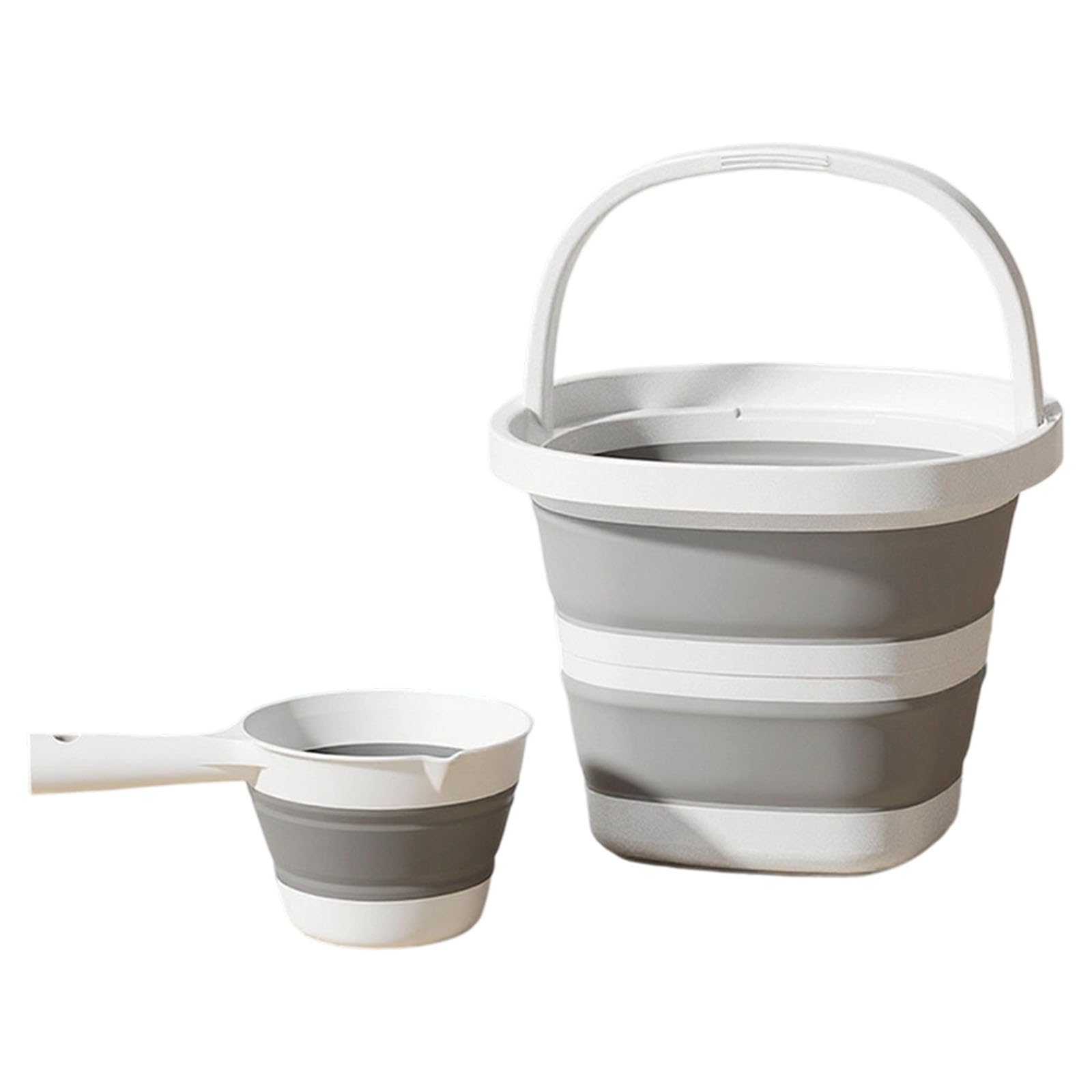 Multipurpose Foldable Water Bucket & Set, Lightweight Compact Storage for Hiking, Kitchen, Garden, Car and Portable Camping for Kitchen Compact Container Ergonomic Handle