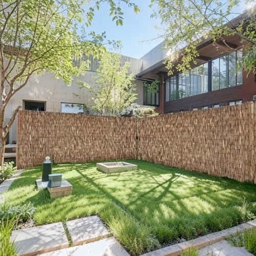 Schilfmatten Natürlicher Schilfrohrmatte Bambuszaun Schilf Sichtschutz 60cm 90cm 100cm 110cm 120cm 130cm 140cm Hoch Für Balkon Gartenzaun Outdoor Schilfzaun