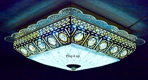 Image of Prop It Up 36 Watts LED Square Chandelier (Warm White,Metal)