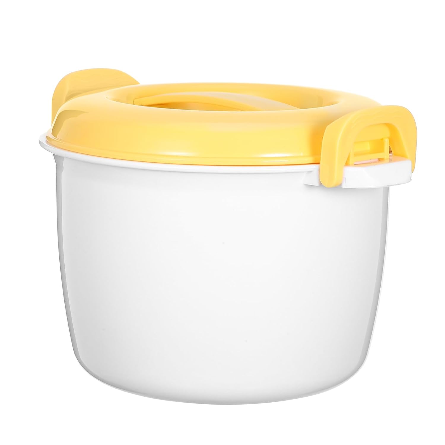 ARTIBETTER Microwave Rice Cooker Small Size 20x11 5cm Yellow Rice Container Multifunctional Steamer for Home Use Microwave Oven
