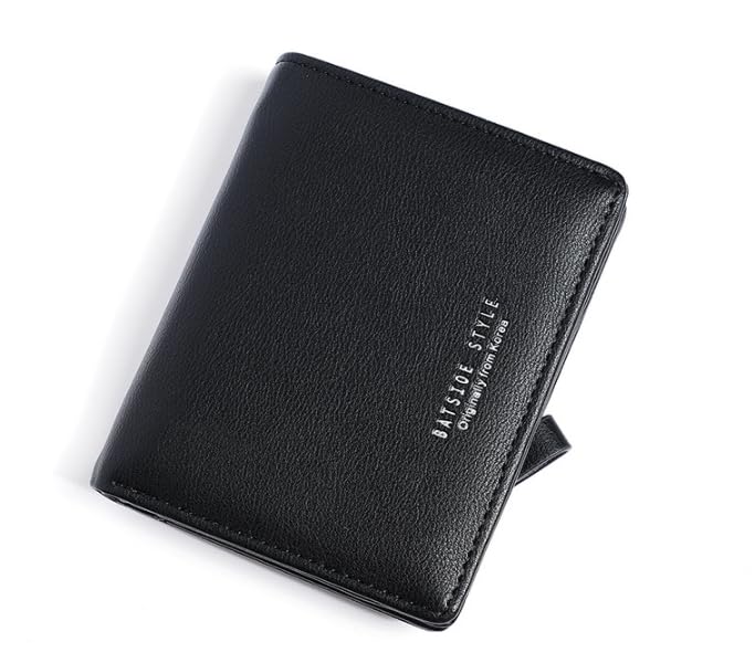 Slim Bifold Leather Wallet RFID Blocking – Minimalist Compact Card Holder with ID Window for Men Women3