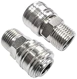 Este conector para manguera de compresor de aire es reconocido por su resistencia a la corrosión. Muy eficiente y duradera, esta conexión de aire comprimido macho/hembra le servirá perfectamente en mecánica. Obviamente, ha encontrado una solución práctica y duradera para conectar las partes de su sistema de aire. La conexión es fácil de hacer, tanto para cualquier aficionado como para un especialista calificado
