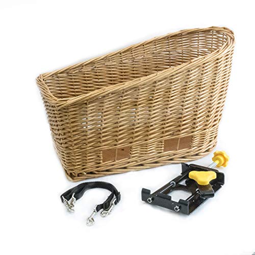 Cape May Large Rear Mount Willow Bicycle Basket for Dogs - Hand Crafted by Beach and Dog Co - Leashes and mounting… - Image 2