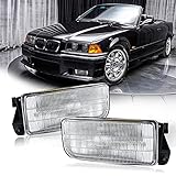 TUZILLA Fog Lights for M3/E36 BMW 3 Series[318i 318is 318ti 320i 323i 323is 325i 325is 328i 328is] 1992-1999 Clear Lens w/H1 Bulbs