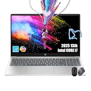 HP Laptop con pantalla táctil Full HD de 15.6 pulgadas | Intel i7-1355U (Beats i9-10880H) | 32 GB de RAM | SSD de 2 TB | Gráficos Intel Iris Xe | Win 11 | Carga rápida | Wi-Fi 6 | W/cargador+mouse