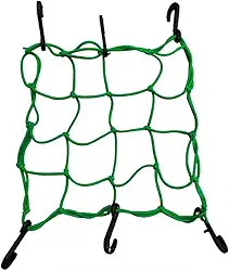 Acessorios para Moto, Rede Elastica Aranha, Rede Elástica Aranha Bagageiro Moto Bike 35x35cm(Verde,2 Unidades)
