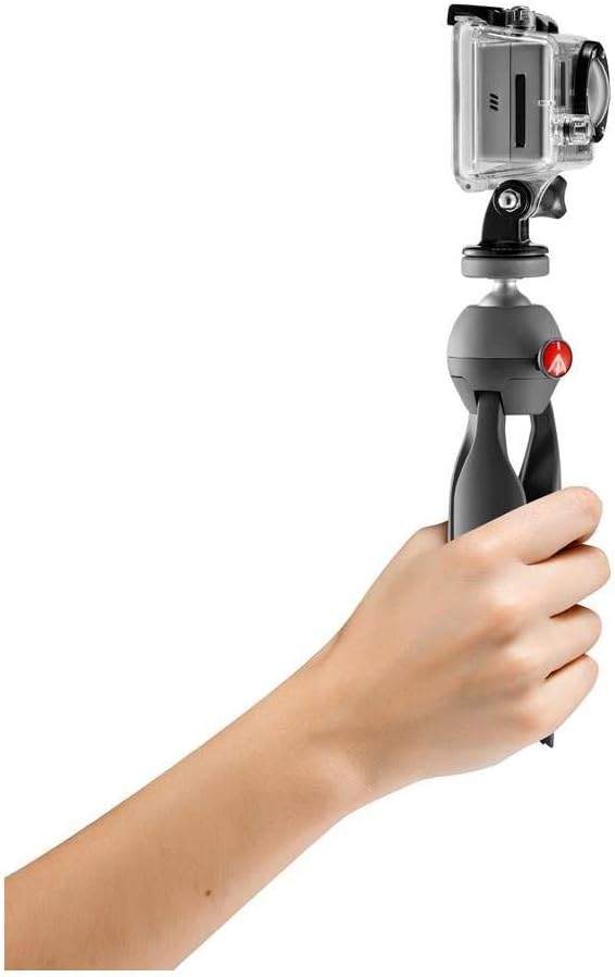Manfrotto PIXI Xtreme Mini Tripod Kit with Head for GoPro Cameras (MKPIXIEX-BK), Manfrotto Black with GoPro Adapter