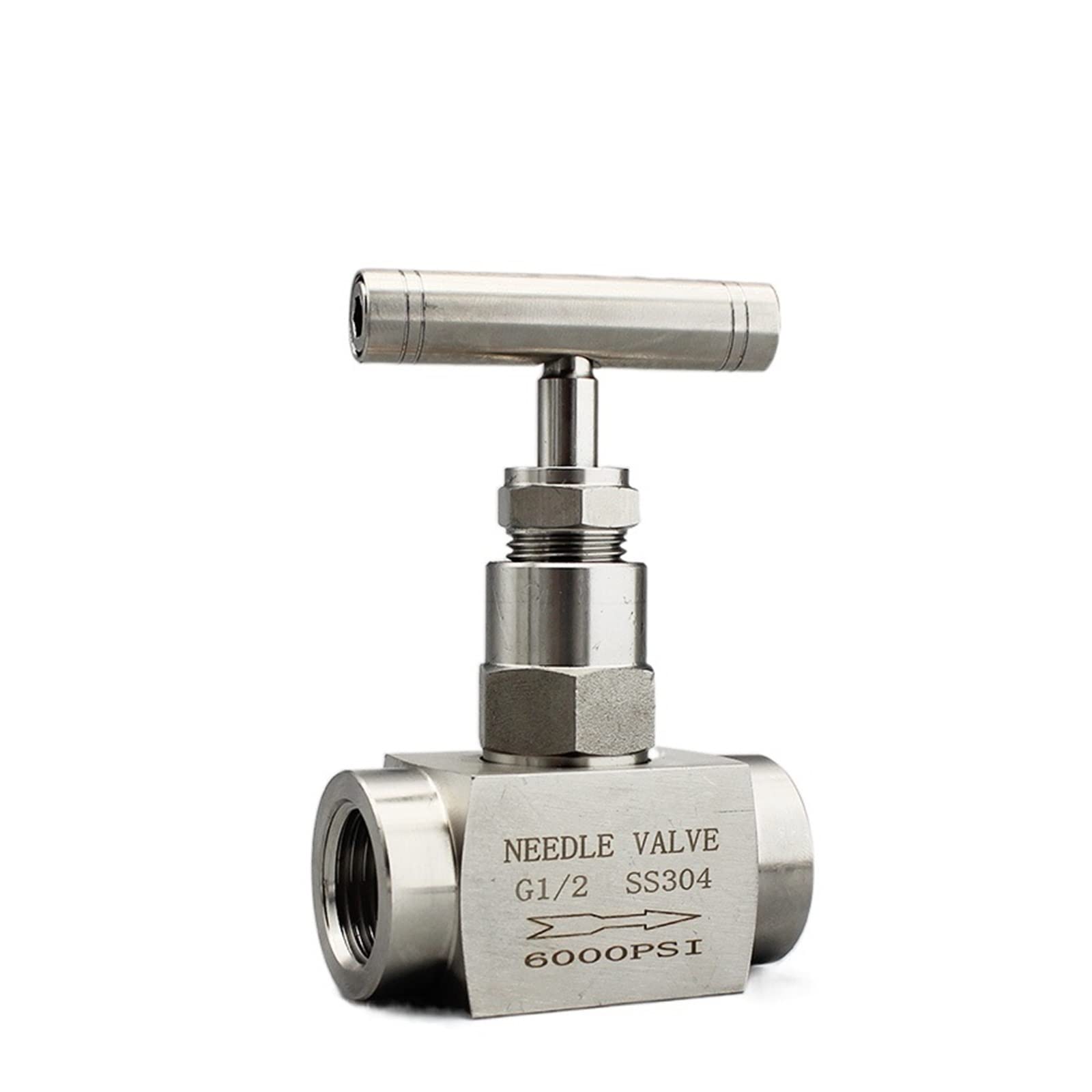 Resiste altas presiones y temperaturas extremas Válvula de aguja de alta presión de acero inoxidable SS304/316 Agua Gas BSP/NPT(Bsp,1/8 Inch)