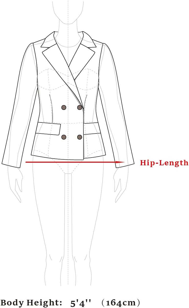 Product Feature Illustration: Allegra K Women's Notched Lapel Coat Length