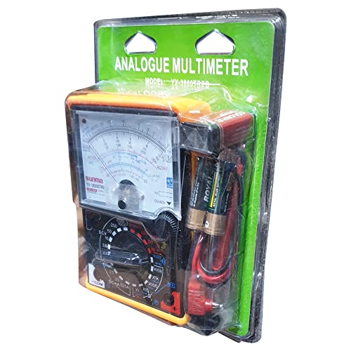 Image of Analog Multimeter With Buzzer And Light Heavy Duty. Specifically Designed For Technicians And Other Diy. Batteries And Cell Included, Battery powered