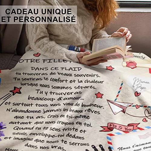 Plaid fille cocooning pour soirées d'hiver couverture douce lit
