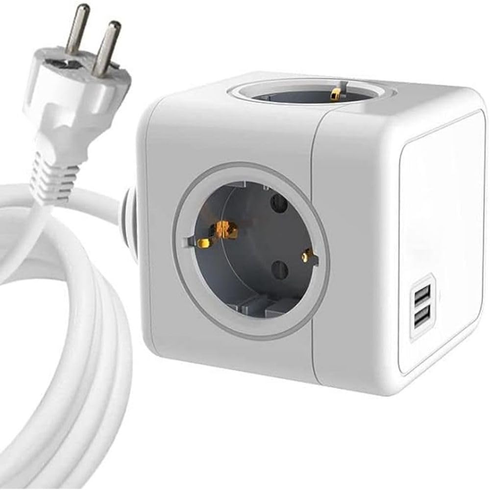 Power Cube bloc multiprise 4 prises Schuko et ports USB cordon 1,5m - 2