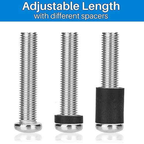 Rust-Free Universal Tv Mounting Hardware Kit Includes M4 M5 M6 M8 Stainless Steel Bolts, Washers, And Spacers, Fit All Tvs Up To 80 Inch (125 Pcs) #TOP3