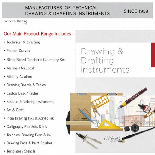 Image of AS Drawing & Drafting Table - Scholar (Without Board) Drafting Table Stand with Adjustable Height and Angles, Ideal for Architects, Engineers, Designers & Artists Students and Professionals.