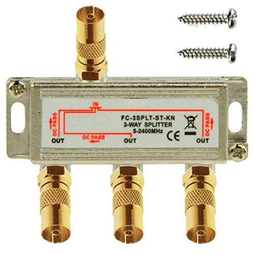 TronicXL Premium 3-fach Koax Antennenverteiler HD 3D 4K Verteiler Weiche Splitter für DVBT DVBT2 DVBC SAT Unicable Kabelfernsehen Unitymedia Vodafone Sky Kabel Deutschland Primacom Kabelfernseh HDTV – Bild 8