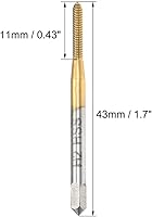Vista 2 de uxcell Rosca que forma el golpecito M2 Rosca 0,4 echada H2 HSS Titanium recubierto
