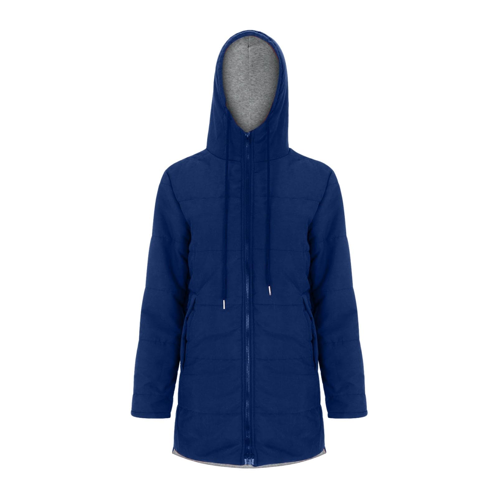 Cappotto trapuntato da donna invernale lungo – Piumino caldo trapuntato con cappuccio cappotto invernale antivento per esterni caldo parka invernale ispessire cappotto tampone a maniche lunghe piumino