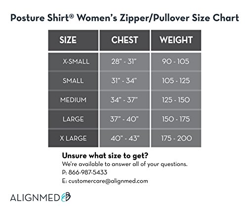 Camisa de postura ALIGNMED 2.0 - Zíper - Feminina, Preto, Small