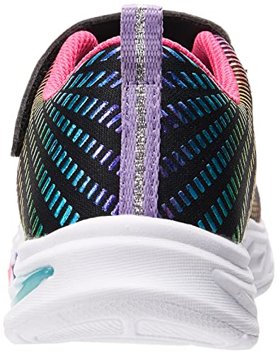 Skechers Kids Girl's Litebeams-Gleam N'dream Sneaker, Black/Multi, 3.5 Big Kid #TOP2