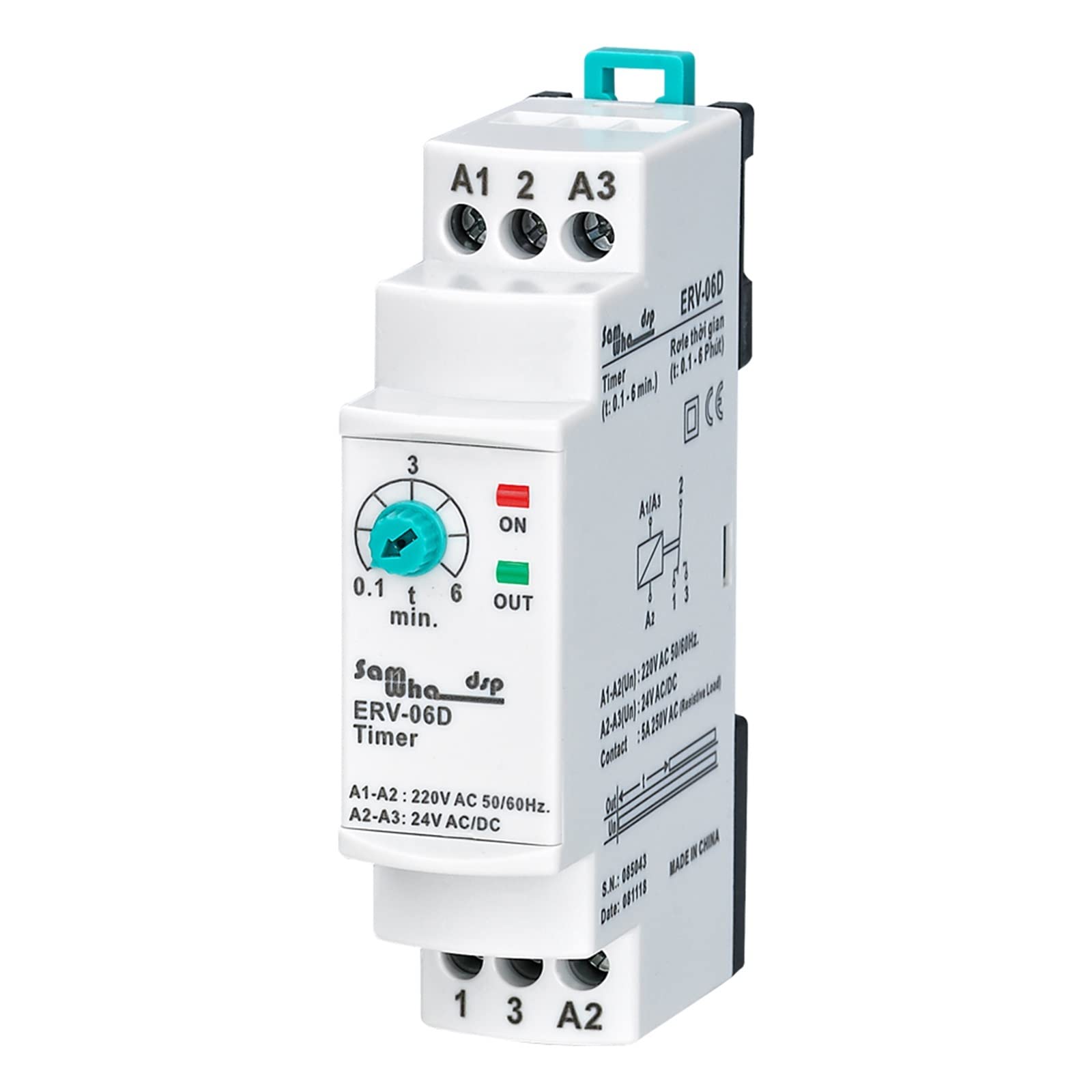 AQHYEBNSR ERV-06D On Delay Time Relay Electronic Adjustable