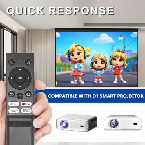 Image of Remote Control Compatible with Aurzen EAZZE D1 D001 Portable Projector | 1-Pack,Precise Control,Quick Button Response,and Long-Llasting Durability,by Khotilong.