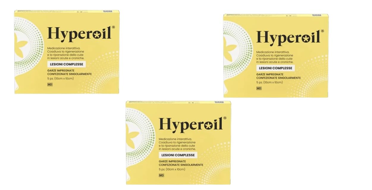 Hiperoil Garze Sterili 10x10cm 5 Pz - 3 Confezioni