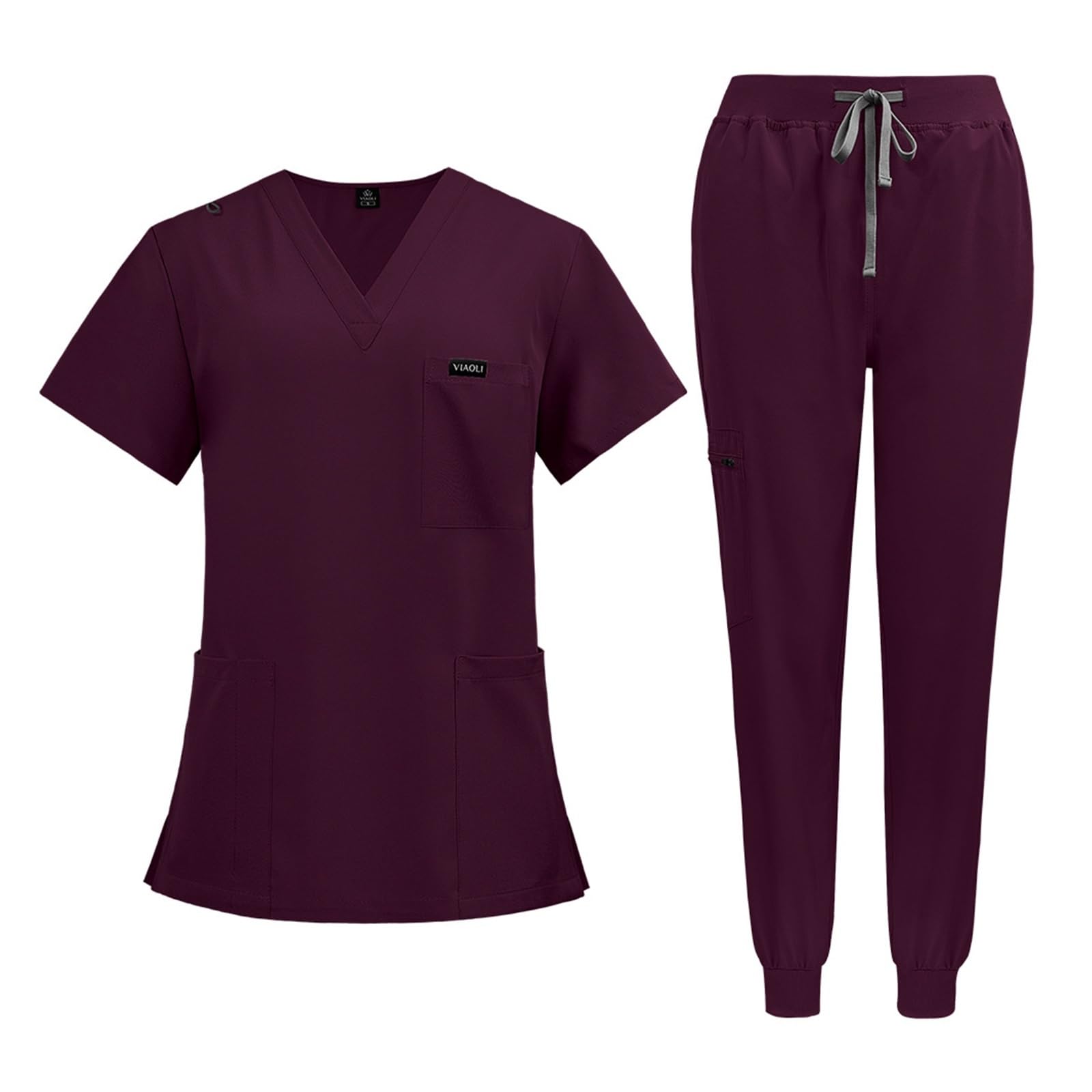 Uniforme De Enfermera Conjunto de dos piezas uniforme trabajo hospitalario manga corta secado rápido for enfermeras orales, for hombres y mujeres(Color7,XXL)