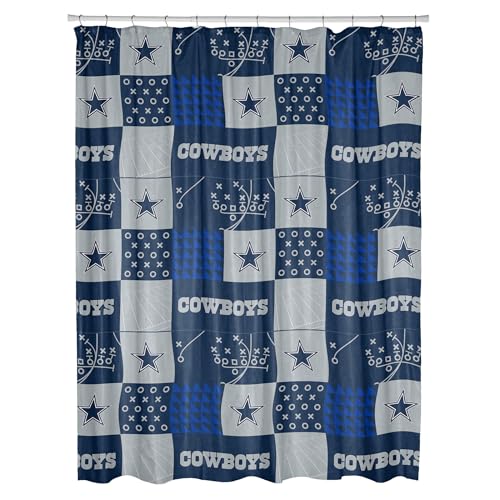 NORTHWEST NFL Colorblock Shower Curtain, Dallas Cowboys