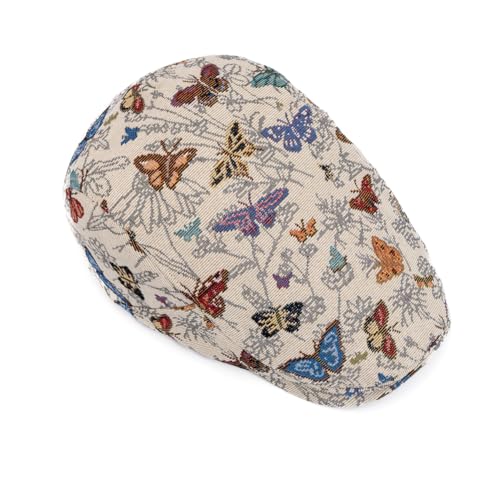 Image of Quanhaigou Men's Cotton Flat Ivy Gatsby Newsboy Driving Hat Adjustable Irish Cabbie Ivy Driving Hunting Cap